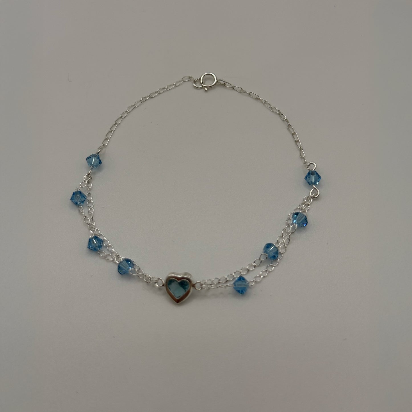 Pulsera en Plata y Murano Azul