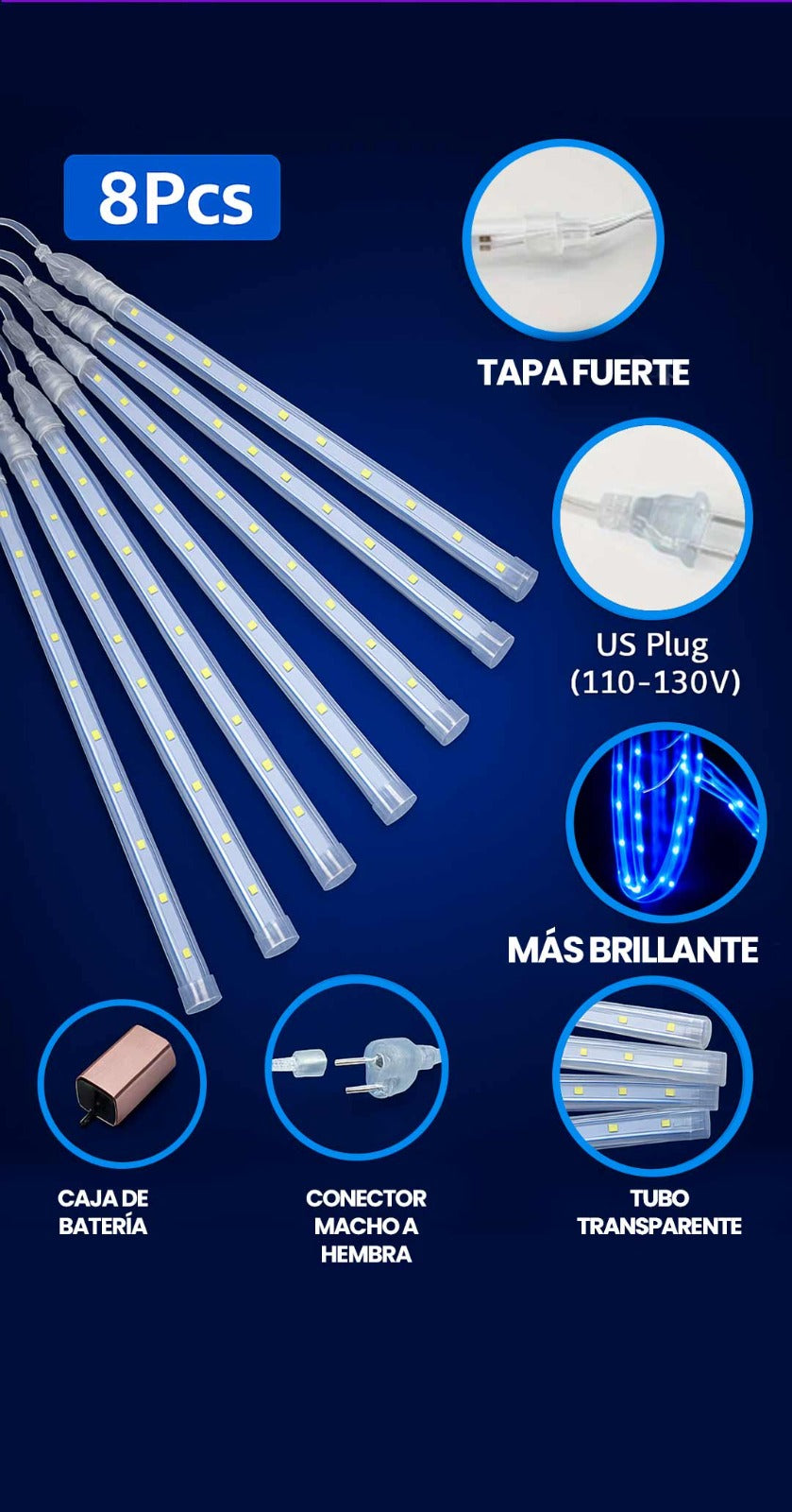 Luces de Navidad Meteorito 3m x 50 cm